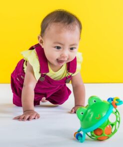 Bright Starts Oball Easy Grasp Jingle & Shake Pal Infant Toy, BPA-Free Green Frog Rattle, Age Newborn and up 16 616j4RDNytL