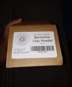 Pure Body Naturals Pure Bentonite Powder for DIY Detox Bath & Facial Mask, Pure Indian Healing Clay for Burns, Mastitis, Inflamed or Chapped Skin (8.0 oz) 38 616j70vchL