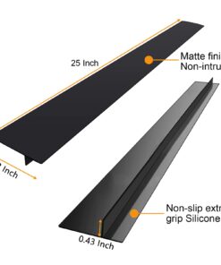 DSYJ Silicone Stove Gap Covers 2 Pack, Heat Resistant Oven Gap Filler Seals Gaps Between Stovetop and Counter, Easy to Clean (25 Inches, Black) 24 616jOHA3MjL