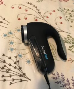 SUPER LINT Best Rated Electric Sweater Shaver Best Fuzz Pill Bobble Remover for Fabric Fleece Curtains Clothes, Black & Silver Batteries or A/C adapter 57 616jZDTVvvL