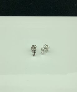 Sterling Silver G-clef Music Note Stud Earrings - 0.43in 15 616jolYUR7L