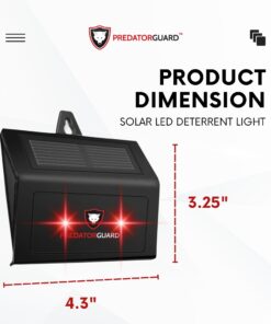Predator Guard Solar Powered Predator Deterrent LED Light - Scares & Deters Nocturnal Animals Away, Built to Repel Coyote, Fox, Skunk, Bear, Racoon & Wild Creatures - Protect Your Property! 1 28 616kHiHehL