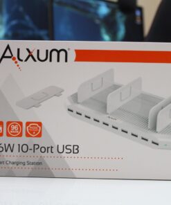 Alxum iPad Charging Station for Multiple Devices, 96W 10 Port Cell Phone Charging Station Organizer,USB Fast Charger Dock Compatible w iPad/iPhone/Android/Kindle/Fire/Kindle Tablet, UL Certified,White 73 616kiNJ6zdL