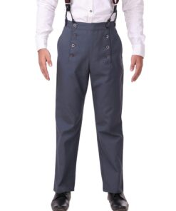 ThePirateDressing Steampunk Victorian Cosplay Costume Architect Men's Pants Trousers Medium Grey (Poly Viscose Fabric) 6 616lHUdYZ9L