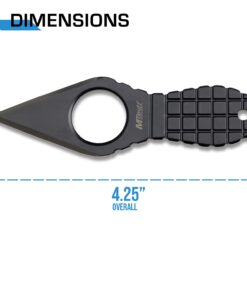 MTech USA – Fixed Neck Knife - Black Blade and Handle, Full Tang, Includes Nylon Fiber Sheath w/ Pocket Clip and Ball Chain - Hunting, Camping, Survival, Tactical, EDC – MT-588BK 22 616lR4WEjzS