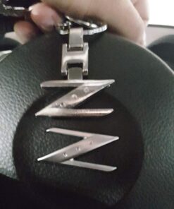 iJDMTOY Chrome Polished Ally Metal Letter Z Key Chain Ring Compatible With Nissan 240ZX 280ZX 300ZX 350Z 370Z Z Car 18 616lVLX72L