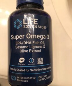Life Extension Super Omega-3 EPA/DHA Fish Oil, Sesame Lignans & Olive Extract - Omega 3 Supplement - For Heart Health and Brain Support - Gluten Free, Non-GMO - 240 Easy-to-swallow Softgels 18 616ppeUZrL
