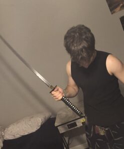 Vulcan Gear Traditional Japanese Handmade Sharp Katana Samurai Sword with Scabbard and Sword Stand Dragon Tsuba 57 616pxjzMzyL