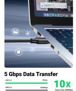 UGREEN USB Extender, USB 3.0 Extension Cable Male to Female USB Cable High-Speed Data Transfer Compatible with Webcam, Gamepad, USB Keyboard, Mouse, Flash Drive, Hard Drive, Oculus VR, Xbox 6 FT 6.6 FT 14 616qb1IVusL