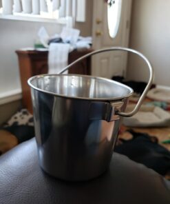 Pro Select Stainless Steel Pet Pail, 1-Quart Size – Heavy Duty Flat Sided Pail Great for Providing Water in Pet Kennels 18 616rYIlGbhL