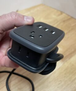 NTONPOWER Travel Power Strip with USB Ports, Portable Small Power Strip with 3FT Wrapped Flat Plug Extension Cord, 2 Outlets 3 USB Ports, Non Surge Protector for Cruise Ship Hotel Black 2 Outlets 3 USB-A 1 Pack 76 616rvc0vmwL