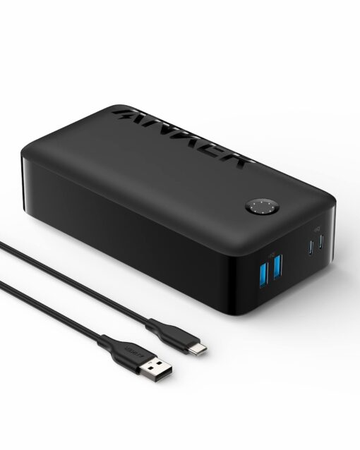 Anker Portable Charger, Power Bank, 40,000mAh 30W Battery Pack with USB-C High-Speed Charging, for MacBook, iPhone iPhone 15/15 Plus/15 Pro/15 Pro Max, iPhone14/13/12 Series, Samsung Galaxy, iPad black