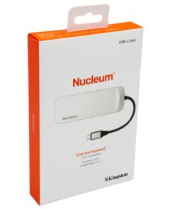 Kingston Nucleum USB C Hub, 7-In-1 Type-C-Adapter Hub Connect USB 3.0, 4K HDMI, SD and MicroSD-Card, USB Type-C Charging for MacBook, Chromebook, and Other USB Type-C devices Single Item 33 616t3 dhmzL