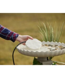 Farm Innovators HR-75 Outdoor Premium Cast Aluminum Decorative Heated Rock Automatic Bird Bath De-Icer for Harsh Winters, 75 Watts, Beige 16 616t6VzsXTL