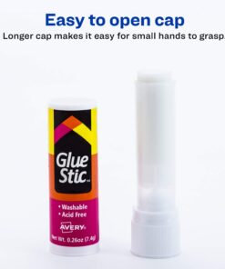 Avery Glue Stic White, 0.26 oz., Washable, Nontoxic, Permanent Adhesive, 1 Glue Stick (00161) 1 stick 14 616t8OgJoFL