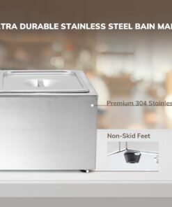 SYBO Commercial Grade Stainless Steel Bain Marie Buffet Food Warmer Steam Table for Catering and Restaurants (2 Sections with Tap) 2 Sections with Tap 10 616tQgGSLUL