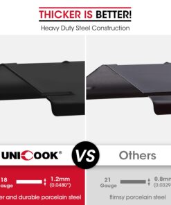 Unicook Universal Replacement Heavy Duty Adjustable Porcelain Steel Heat Plate Shield, Heat Tent, Flavorizer Bar, Burner Cover, Flame Tamer for Gas Grill, Extends from 11.75" up to 21" L, 4 Pack 18 616tXW1nT4L