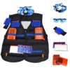 Tactical Vest Accessories Set for Nerf N-Strike Elite Series with 20 Refill Darts, 2 Quick Reload Clips, Wrist Ammo Holder, Safety Glasses, and Tube Mask 28 616uhHAFKS