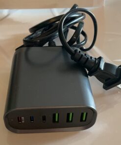 USB C Fast Charger, 160W USB C Charging Station GaN 6-Port USB C Wall Charger Block, Portable Multiport USB C Power Adapter for MacBook Pro/Air,iPad Pro,iPhone 14/13/Mini/Pro/13Pro Max/12 Galaxy Note 43 616xBMaiaoL