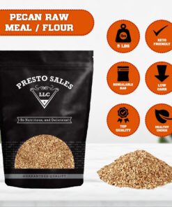 Alternative view of Pecan, Tasty and Delicious" Fancy Raw Meal/Flour, Convenient, Healthy, Great Flavor, Dietetic, Finely Ground, Vegan, USA, Antioxidants, 5 lbs. (80 oz.) by Presto Sales LLC 5.0 Pounds