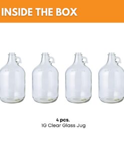 Glass Jug, 1 gal (Pack of 4) 12 6171EC4db9L