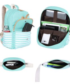Bluboon Bookbags School Backpack Laptop Schoolbag for Teens Girls High School Water Bule 3 in 1 11 6172gORXngL