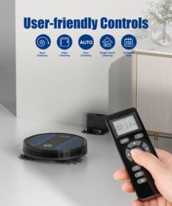 Coredy R550 Ultra Robot Vacuum and Mop Combo, 2200Pa Strong Suction, 2.76 Inch Thin, 120 Mins Runtime, Upgraded Smart Sensor Protection, Super Quite, Self-Charging Robotic Vacuum for Hard Floors, Tile 35 6173Kx8lA L