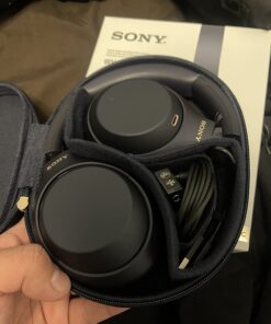 Sony WH-1000XM4 Wireless Premium Noise Canceling Overhead Headphones with Mic for Phone-Call and Alexa Voice Control, Midnight Blue WH1000XM4 Headphones Only 40 6174wyaVLPL