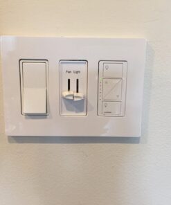 Lutron Claro 3 Gang Decorator/Rocker Wallplate, Gloss, White (1-Pack) | CW-3-WH 1 Pack 43 6175UT9g2L