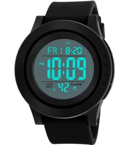 LYMFHCH Men's Digital Sports Watch LED Screen Large Face Electronics Military Watches for Men Waterproof Alarm Stopwatch Back Light Outdoor Army Watch 41 6175pu3jO8L