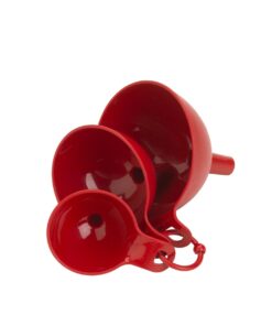 Goodcook Good Cook 3-Piece Plastic Funnel Set Kitchen Tool, Small, Red