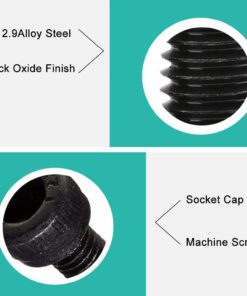 YXQ 100Pcs M3x20 Alloy 12.9 Steel Hex Bolt Socket Head Cap Machine Screws Kit Black M3x20mm 6 6177LCZJAiL