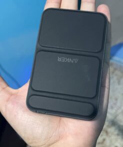 Anker Magnetic Battery (MagGo), 5,000 mAh Foldable Magnetic Wireless Portable Charger and USB-C for iPhone 15/15 Plus/15 Pro/15 Pro Max, iPhone 14/13 Series (Interstellar Gray) Interstellar Gray 67 6177Za4KUZL