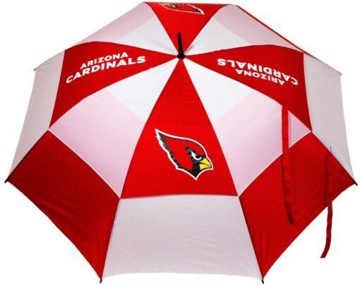 Team Golf NFL 62" Golf Umbrella with Protective Sheath, Double Canopy Wind Protection Design, Auto Open Button Arizona Cardinals One Size Multi Team Color