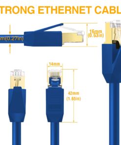 GLANICS CAT 8 Ethernet Cable, 5ft High Speed Internet Cable with RJ45 Connector for Network Switches, Routers, Gaming, Modems, Network Adapters, PS5, PS4, PC, Laptop, Desktop (Blue) Blue 11 6179IDPTstL
