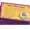 Tokens of Appreciation and Cards (Set of 10) | Share Appreciation of Others - Unique Card/Token Combo |"Token of Appreciation" &"Pass it Along"