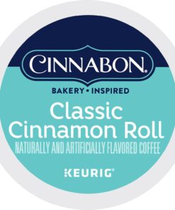 Cinnabon Classic Cinnamon Roll, Single-Serve Keurig K-Cup Pods, Flavored Coffee, 24 Count 24 Count (Pack of 1) 15 617AGn5X YL