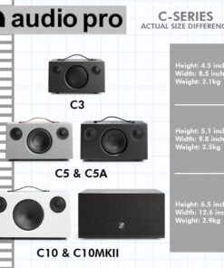 Audio Pro Addon C10 MKII Wireless Speaker | Multi-Room Bluetooth Speaker, Outdoor, Home, Camping, Travel, Beach | Chromecast Built-in, Airplay 2, Spotify Connect Compatible | Black C10 Mkll Black 11 617C7YbA4 L