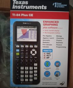 Texas Instruments TI-84 Plus CE Color Graphing Calculator, Black 7.5 Inch Single Pack 43 617CHebVoBL
