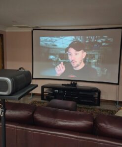 NexiGo PJ40 Projector with WiFi and Bluetooth, Native 1080P, 4K Supported, Projector for Outdoor Movies, 300 Inch, Zoomable, 20W Speakers, Home Theater, Compatible w/TV Stick, iOS, Android (Black) Regular OS 62 617DDyRy3fL 1