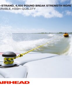 Airhead 2 Section Tow Rope | 1-4 Rider Towable Tube Rope, Dual Sections, 4,150lb Break Strength, 50 ft and 60 ft Options, Rope Keeper Included 15 617DEdXxuxL