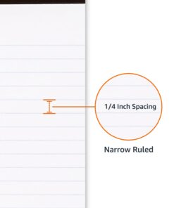 Amazon Basics Narrow Ruled Lined Writing Note Pad, 5 inch x 8 inch, White, 12 Count (12 Pack of 50 pages) 5-Inch by 8-Inch 27 617DWf2itL