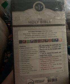KJV Holy Bible, Giant Print Standard Size Faux Leather Red Letter Edition - Thumb Index & Ribbon Marker, King James Version, Dark Brown Imitation Leather 69 617Ee3HyMtL