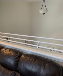 iDesign Cameo Metal Large Expandable Constant Tension Shower Rod, Bathroom Curtain Pole for Master, Guest, Kids' Bathroom, Adjustable from 50"-87", White,78672 50"-87" 21 617GrvK5UQL