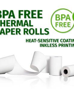 (10) Gorilla Supply 3 1/8 x 230 Thermal Paper Receipt Roll Clover Station Solo Duo TM-T88 T20 T90 Bixolon SRP-350 370, 3.125 x 230 ft Cash Register Paper, BPA Free, 10 Rolls 3 1/8" x 230' (Pack of 10) 10 617H8Tk6G3L 1