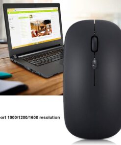 PUSOKEI Wireless Mouse Bluetooth 5.1 + 2.4G Colorful Luminous Mouse Rechargeable Silent Mouse with Large Capacity Battery for Windows 98/for Me/2000/For XPFor Vista 10 617HP4R2siL