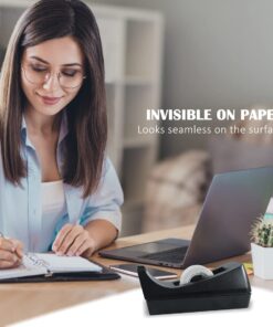 Tape Dispenser Desk with 3 Rolls Invisible Tape Dispensers Non-Skid Pad Design Tape with Dispenser, Wide Application for School, Home, Gift Wrapping 15 617J98B9ETL