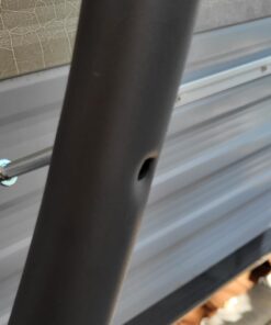 Best Choice Products Outdoor Hanging Curved Steel Chaise Lounge Chair Swing w/Built-in Pillow and Removable Canopy - Teal 36 617L9bxpAbL