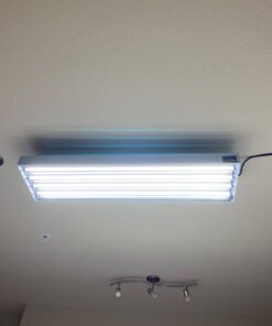 Hydrofarm FLT44 System 4' Fluorescent Grow Light, 1 Count (Pack of 1), White 4 Tubes 4-Feet 23 617LAI0yobL