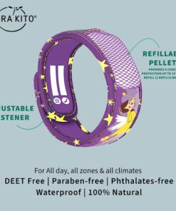 PARA'KITO Bug & Mosquito Bracelets for Kids | Mosquito Spray Alternative | Waterproof, Outdoor Insect Wristband w/Natural Essential Oils | Hiking, Trekking & Camping Accessories (Angel) Angel 10 617MRLZdDSS
